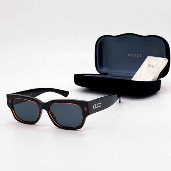 NEW GUCCI GG1794S 003 UNISEX BLACK GRAY SUNGLASSES GUCCI - Picture 1 of 10